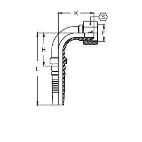 BSP Interlock внутр. резьба конус 60° O RING угол 90°