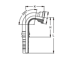 Фланец SAE код 61 угол 100°