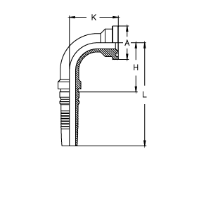 Фланец Interlock SAE код 62 угол 90°