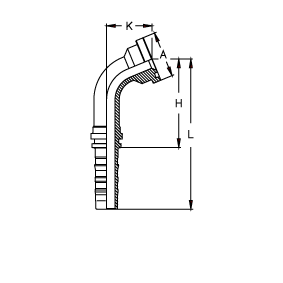 Фланец SAE код 61 угол 22°