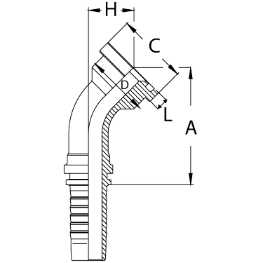 Фланец SFL 3000 угол 45°