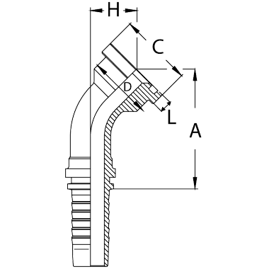 Фланец SFL 3000 угол 45°
