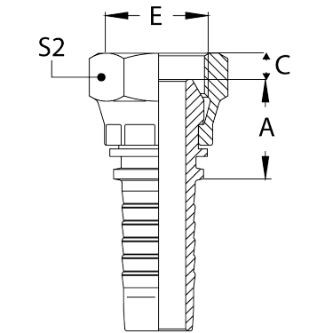 BSP внутренняя резьба обжатая гайка