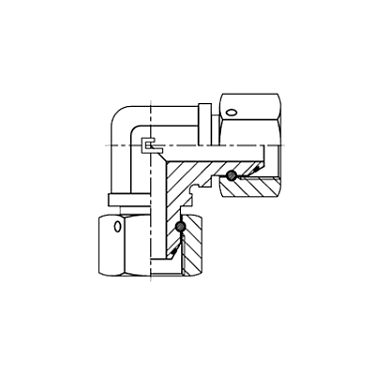 Угловой адаптер BSP 90° с накидной гайкой