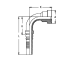 Фланец Interlock "SUPERCAT" угол  90°
