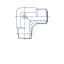 Угловые NPTF 90° уплотнение тип C
