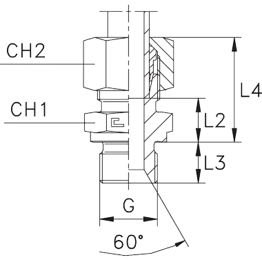 Прямые BSP уплотнение тип B в сборе с B3
