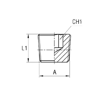 Заглушка BSPT/NPT 60 град. Заглушка BSPT/NPT 60 град.