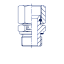 Прямые BSP уплотнение тип E (накидная гайка)