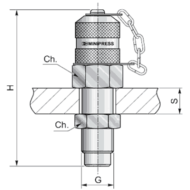 Контрольная точка переборочная, М 16х2, метрика