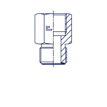 Переход на Метрика внутр./наружн. резьба