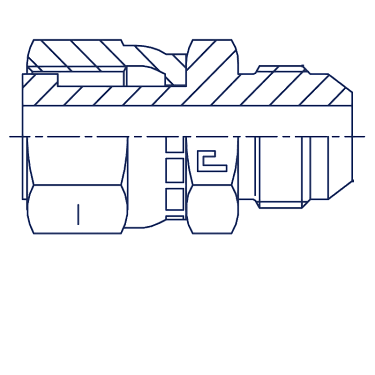 Переход на SAE J514 обжатая гайка