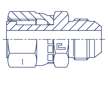 Переход на SAE J514 обжатая гайка