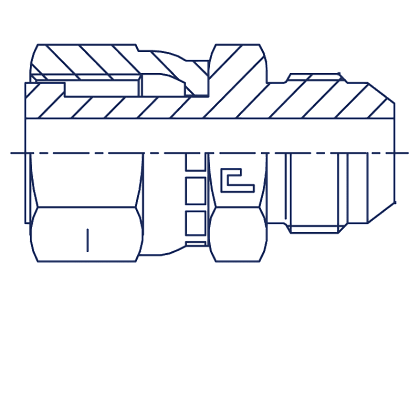 Переход на SAE J514 обжатая гайка