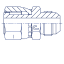 Переход на SAE J514 обжатая гайка